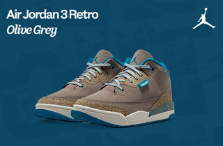 Jordan Retro 3 Olive Gray Banner