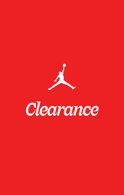 Red background with Jordan logo and 'Clearance' text