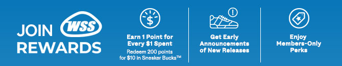 WSS Rewards program details on a blue background