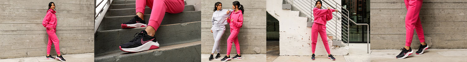 Two female model wearing Nike Shoe